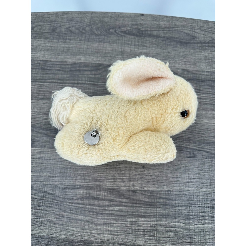 VTG Eden Bunny Rabbit Musical Wind-up Here Comes Peter Cottontail Pink Ears 7"